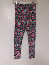 Justice Girls Full Length Leggings Size 12  Gray pink white aqua  NWT - £9.34 GBP