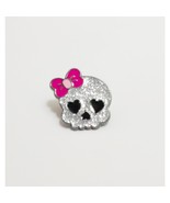 Glow Brille Halloween Creatology Pin Broches - Cute Glitter Skull - $9.49