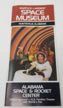 Alabama Space Rocket Center Brochure 1982 Large Space Museum Huntsville ... - $15.15