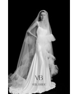 Ruffle edge bridal white veil in soft tulle 2 tiers 90/310 cm (35&#39;&#39;/122&#39;&#39;) - €107,55 EUR
