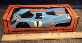 Rare 1:18 Scale Gulf Porsche 917 Friction Gear Powered Toy Collectible Gift - $318.50