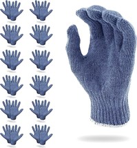 480 Pack Blue Gray Cotton Work Gloves 10&quot; Large 10 oz - £135.93 GBP