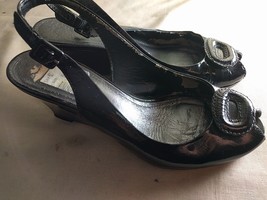 Womens Shoes Clarks Size 5 UK Synthetic Black Heels - £16.98 GBP