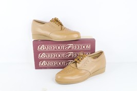 NOS Vtg 90s Streetwear Womens 9 3E Chunky Platform Leather Shoes Ginger USA - $98.95