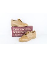NOS Vtg 90s Streetwear Womens 9 3E Chunky Platform Leather Shoes Ginger USA - $1,840.81 MXN