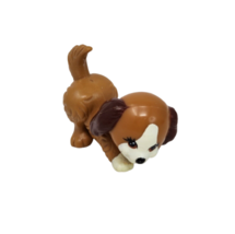 VINTAGE 1992 KENNER LPS LITTLEST PET SHOP BROWN WHITE PUPPY PLAYFUL PUPP... - $9.50