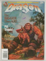 Tsr Ad&amp;D Rpg Dragon Magazine #254 Signed By Cover Artist Jeff Easley - £20.08 GBP