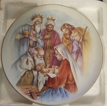 Homco Christmas Nativity Plate Baby Jesus, 3 Wisemen, Mary & Joesph 8" Diameter  - $9.70