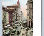 Broadway Street Vista Da Ann Street New York Città Nyc Ny Unp Udb Cartol... - £4.79 GBP