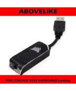 USB Sound Adapter Card Dongle 3.5mm RDA0043 For CORSAIR HS55 SURROUND Ga... - $9.89