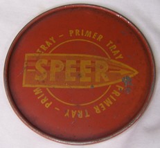 VINTAGE SPEER BULLET SHELL ADVERTISING PRIMER TIN TRAY - $34.64