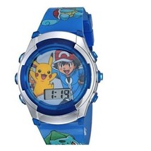 Pokemon Kid Digital Quartz Watch Blue Character Band Squirtel Fennekin B... - £9.98 GBP