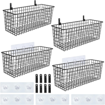 AOZITA [2 Wall Mounting Options], 4 Set EXTRA LARGE Hanging Wall Mount Basket fo - $40.26