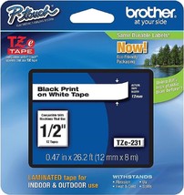 Brother Genuine P-Touch, TZe-231 2 Pack Tape (TZE2312PK) ½(0.47) x 26.... - $34.77+