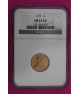 1936 P MS 65 RD Lincoln Wheat Cent Penny NGC Graded Certified Authentic ... - $122.23 CAD