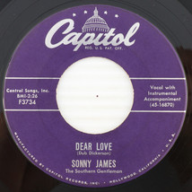 Sonny James - Dear Love / Lovesick Blues - 1957 45 rpm 7&quot; Single Vinyl R... - £5.14 GBP