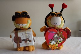 Lot Garfield Plush 8 Inch Russell Stover Ladybug Lovebug &amp; Martial Arts Hearts - £12.76 GBP