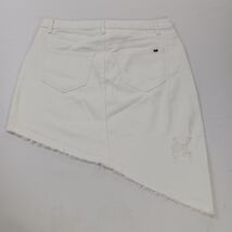 Tractr Blu RN#106570 Women's White Asymmetrical Denim Mini Skirt Size S Waist 30 image 2