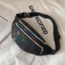 2022 New Holographic Waist Bags Women Banana Pink Fanny Pack Female Belt Bag Bla - £46.25 GBP