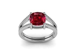9.25 Ratti 8.50 Carat Certified Ruby Gemstone 8 mm Silver Adjustable Ring For Gi - £39.81 GBP
