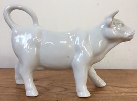 Vintage White Porcelain Ceramic Glazed Japan Moo Cow Creamer Milk Cream ... - $125.00