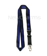2 LANYARDS w/ Detachable Key Chain Thin Blue Line Police Officer Law Enf... - £5.19 GBP