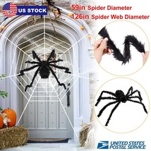 Outdoor Spider Halloween Decor Haunted House Prop Home Yard Party 59&quot; US - £16.63 GBP