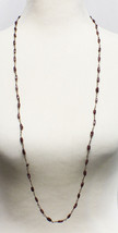 Long Vintage Victorian Edwardian Glass Bead Beaded Necklace - £15.65 GBP