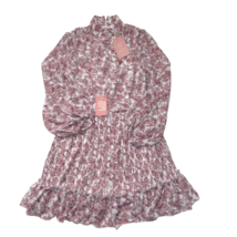 NWT Ivy City Co Brynley in Pink Floral Mock Neck Balloon Sleeve Dress XL - £64.81 GBP