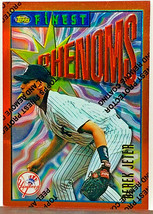  Rare! Shiny Foil Derek Jeter Rookie 1996 Topps Finest &quot;Phenoms&quot; #92 Yankees Hof - £101.83 GBP