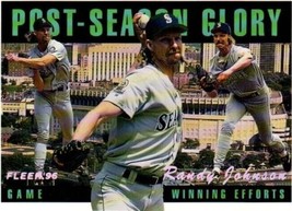 1996 Fleer Baseball Post-Season Glory Randy Johnson 4/5 Seattle Mariners - $1.25