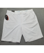 Greg Norman Chino Shorts Men&#39;s 38 White Golf Performance ML75 Stretch Pl... - $29.41