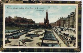 United Kingdom UK Postcard Edinburgh Princes St Looking West From N B Hotel - £1.59 GBP