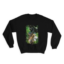 Jaguar Black  : Gift Sweatshirt Wild Animals Wildlife Fauna Safari Nature - £23.14 GBP