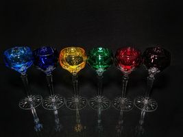 Faberge  Lausanne Crystal  Goblets 8.5" Tall in original  case NIB image 3