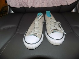 Converse All Stars Silver Sparkle Lace Up Classic Sneakers Size 1 EUC - $36.00