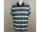 Nike Golf Mens Dri-Fit Polo Shirt Size L Multicolor Striped TN16 - £8.93 GBP