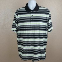 Nike Golf Mens Dri-Fit Polo Shirt Size L Multicolor Striped TN16 - £8.94 GBP