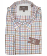 NEW $165 Hickey Freeman Crisp Oxford Shirt! Small  Colorful Plaid  Light... - $64.99