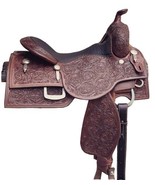 Full Carved Handmade Western Barrel Saddle Softy Chocolate Seat With Tac... - $7,032.69 MXN+