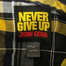 John Cena Never Give Up WWE Kids Sz L  Button Down Shirt - Look Properly... - $14.90