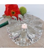 Vintage 1970s Brutalist Glass Plate Warmer - Heavy Glass Tealight Dish W... - €93,36 EUR