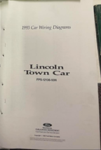1993 Lincoln Town Car Fold Out Wiring Diagram Manual - £10.21 GBP