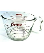 Glass PYREX Measuring Cup 4-Cup 1 Quart 32oz. 1000 ml 1 Litre Red Letter... - £10.27 GBP