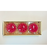 POTTERY BARN 3 Floating Candles Pink Dahlia Flowers New In Box  Centerpiece - £13.55 GBP