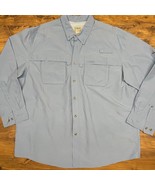 Vintage LL Bean Mens XXL Fishing Vented Long Sleeve Baby Blue Shirt READ - $544.14 MXN