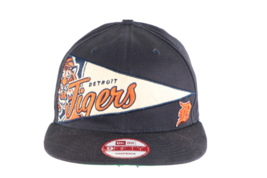 New Era Detroit Tigers Baseball Pennant Flag Spell Out Snapback Hat Cap Navy - £22.18 GBP