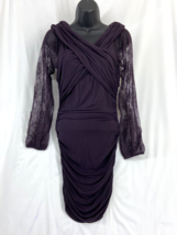 Moda International Size M Victoria&#39;s Secret Womens Purple Lace Bodycon Dress - £18.57 GBP