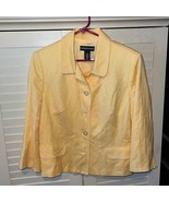 Norton McNaughton butter yellow linen blend women’s blazer/ jacket - $474.74 MXN