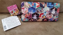 DISNEY WALLET PRINCESS New 7&quot; 8&quot; JAPAN TOREBA Ariel Belle Cinderella Sno... - $665.07 MXN